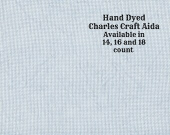 Denim Aida (CC-DDA-17) ~ Hand Dyed DMC/Charles Craft Cross Stitch Fabric from Vintage NeedleArts
