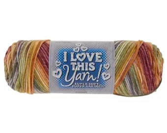 I Love This Yarn Print (Cinnamon Cedar) ~ super soft machine washable 100% acrylic