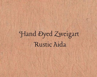 Roasted Carrots Rustic Aida (OR-DDA-76) ~ Hand Dyed Zweigart Oatmeal Rustico Cross Stitch Fabric