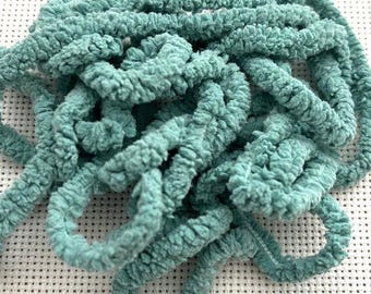 Aqua Petite Chenille Trim (PC-59) by Vintage NeedleArts ~ hand dyed 2 continuous yards