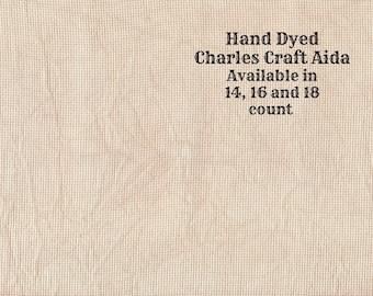 Nutmeg Aida (CC-DDA-44) ~ Hand Dyed DMC/Charles Craft Cross Stitch Fabric from Vintage NeedleArts