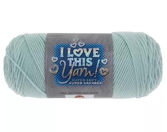 I Love This Yarn! (Glacier) ~ super soft machine washable 100% acrylic