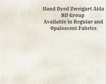 Khaki Aida (Z-BDA-38) Hand Dyed Zweigart Cross Stitch Fabric