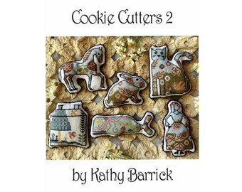 PAPER Cross Stitch Chart - Cookie Cutters 2 from Kathy Barrick - set of six patterns