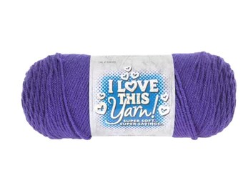 I Love This Yarn! (Grape) ~ super soft machine washable 100% acrylic purple