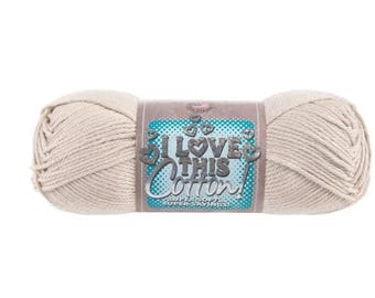 I Love This Cotton! Yarn (Parchment) ~ soft machine washable 100% cotton yarn amigurumi crochet knitting