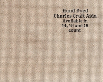 Walnut Aida (CC-BDA-18) ~ Hand Dyed DMC/Charles Craft Cross Stitch Fabric from Vintage NeedleArts