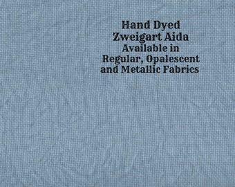 NEW! Truly Teal Aida (Z-DDA-119) Hand Dyed Zweigart Cross Stitch Fabric from Vintage NeedleArts ~ available in regular, opal & metallic Aida
