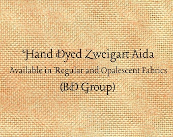Tangerine Aida (Z-BDA-53) Hand Dyed Zweigart Cross Stitch Fabric