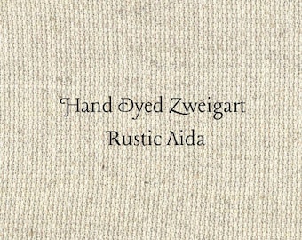 Irish Cream Rustic Aida (OR-DDA-19) ~ Hand Dyed Zweigart Oatmeal Rustico Cross Stitch Fabric