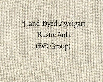 Irish Cream Rustic Aida (OR-DDA-19) ~ Hand Dyed Zweigart Oatmeal Rustico Cross Stitch Fabric