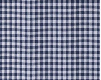 Blue Gingham Homespun Calico Fabric ~ 100% cotton for sewing and quilting