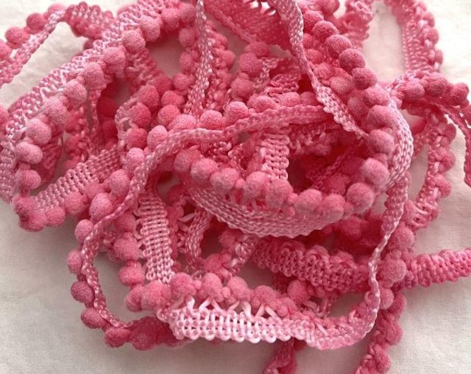 Featured listing image: Peony Mini Pom Pom Trim (MPP-51) by Vintage NeedleArts ~ hand-dyed 2 continuous yards