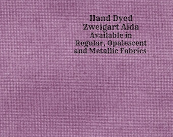 Mulberry Aida (Z-BDA-80) Hand Dyed Zweigart Cross Stitch Fabric from Vintage NeedleArts ~ available in regular, opalescent and metallic Aida