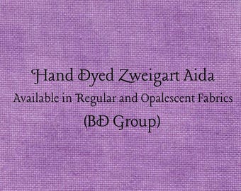 Orchid Aida (Z-BDA-85) Hand Dyed Zweigart Cross Stitch Fabric