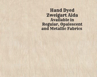 Mocha Aida (Z-DDA-72) Hand Dyed Zweigart Cross Stitch Fabric from Vintage NeedleArts ~ available in regular, opalescent and metallic Aida