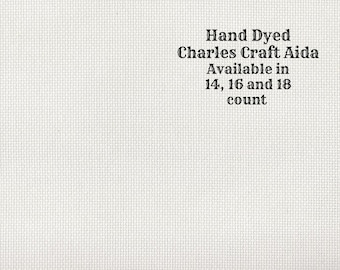 Tickle Me Taupe Aida (CC-BDA-117) ~ Hand Dyed DMC/Charles Craft Cross Stitch Fabric from Vintage NeedleArts