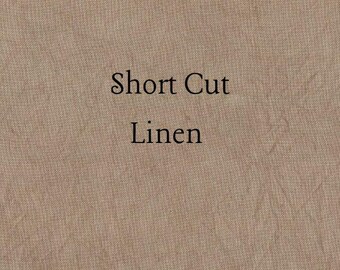 SHORT CUT - Milk Chocolate Hand Dyed Zweigart Linen Cross Stitch Fabric