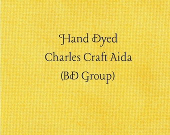 Saffron Aida (CC-BDA-54) ~ Hand Dyed Charles Craft Cross Stitch Fabric