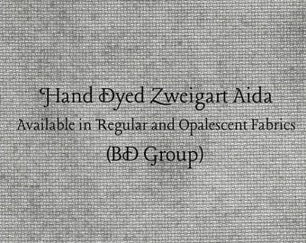 Smoke Aida (Z-BDA-46) Hand Dyed Zweigart Cross Stitch Fabric