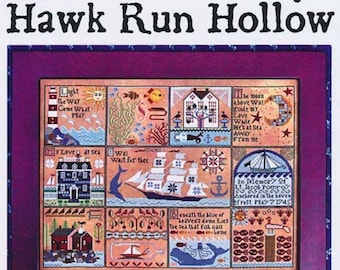 PAPER Cross Stitch Chart - The Shores of Hawk Run Hollow by Carraige House Samplings