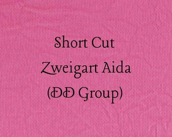 SHORT CUT - Raspberry Smash (DD) Hand Dyed Zweigart Aida Cross Stitch Fabric