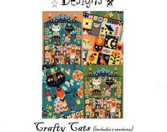 PAPER CHART - Crafty Cats from Barbara Ana Designs - cross stitch design