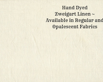 Oyster Beige Linen (LN-14) ~ Hand Dyed Zweigart Cross Stitch Fabric from Vintage NeedleArts - available in regular and opalescent linen