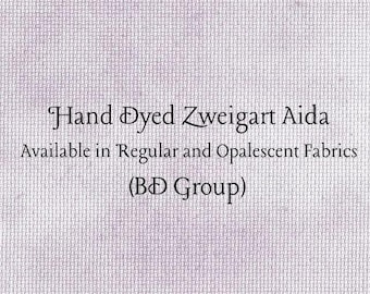 Lavender Lilacs Aida (Z-BDA-6) Hand Dyed Zweigart Cross Stitch Fabric