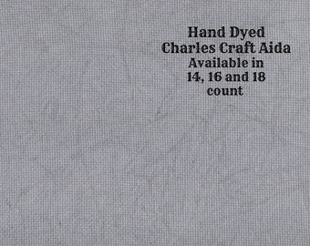 Black Magic Aida (CC-DDA-31) ~ Hand Dyed DMC/Charles Craft Cross Stitch Fabric from Vintage NeedleArts