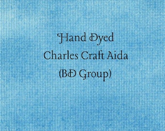 Caribbean Blue Aida (CC-BDA-16) ~ Hand Dyed Charles Craft Cross Stitch Fabric