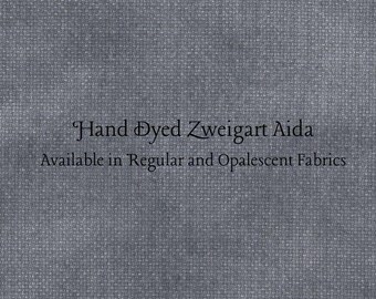 Pewter Aida (Z-BDA-120) Hand Dyed Zweigart Cross Stitch Fabric