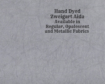 Black Magic Aida (Z-DDA-31) Hand Dyed Zweigart Cross Stitch Fabric from Vintage NeedleArts ~ available in regular, opalescent and metallic