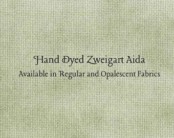 Moss Aida (Z-BDA-35) Hand Dyed Zweigart Cross Stitch Fabric