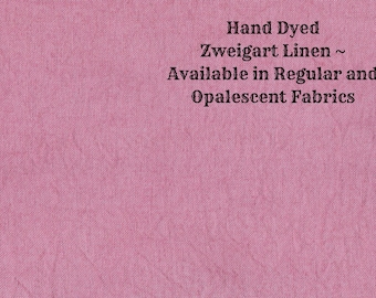 Dark Pink Linen (LN-95) ~ Hand Dyed Zweigart Cross Stitch Fabric from Vintage NeedleArts - available in regular and opalescent linen