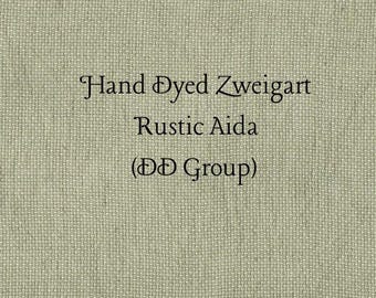 Milkweed Rustic Aida (OR-DDA-68) ~ Hand Dyed Zweigart Oatmeal Rustico Cross Stitch Fabric