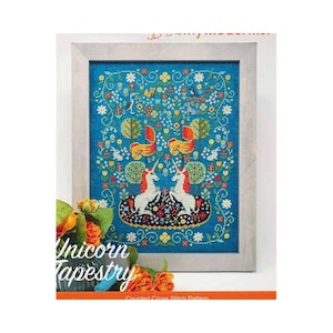PAPER Cross Stitch Chart - Unicorn Tapestry by Tiny Modernist