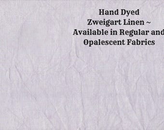 Lavender Lilacs Linen (LN-6) ~ Hand Dyed Zweigart Cross Stitch Fabric from Vintage NeedleArts - available in regular and opalescent linen