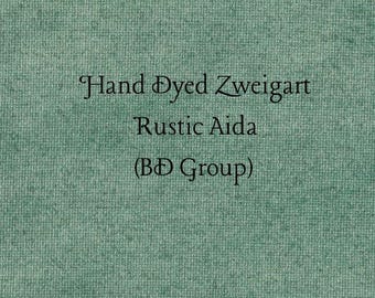 Emerald Isle Rustic Aida (OR-BDA-115) ~ Hand Dyed Zweigart Oatmeal Rustico Cross Stitch Fabric