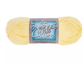I Love This Cotton! Yarn (Buttercup) ~ soft machine washable 100% cotton yarn amigurumi crochet knitting