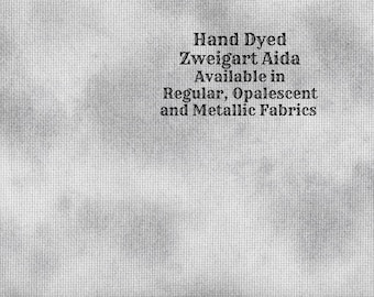 Thundercloud Aida (Z-BDA-30-3-PT) Hand Dyed Zweigart Cross Stitch Fabric from Vintage NeedleArts ~ available in regular, opal and metallic
