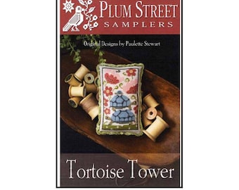 PAPER CHART - Tortoise Tower from Plum Street Samplers - cross stitch design