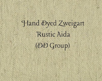 Cactus Rustic Aida (OR-DDA-48) ~ Hand Dyed Zweigart Oatmeal Rustico Cross Stitch Fabric