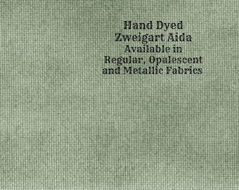 Sherwood Forest Aida (Z-BDA-24) Hand Dyed Zweigart Cross Stitch Fabric from Vintage NeedleArts ~ available in regular, opalescent & metallic