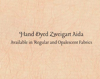 Peach Melba Aida (Z-DDA-76) Hand Dyed Zweigart Cross Stitch Fabric