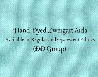 Miss Tilly's Teal Aida (Z-DDA-41) Hand Dyed Zweigart Cross Stitch Fabric