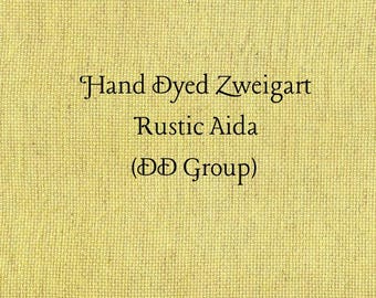Curry Rustic Aida (OR-DDA-105) ~ Hand Dyed Zweigart Oatmeal Rustico Cross Stitch Fabric