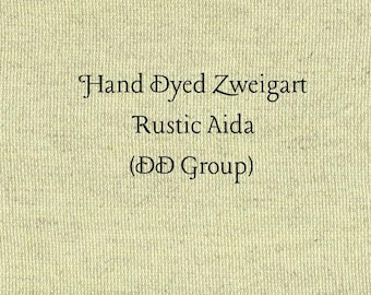 Jiminy Cricket Rustic Aida (OR-DDA-84) ~ Hand Dyed Zweigart Oatmeal Rustico Cross Stitch Fabric