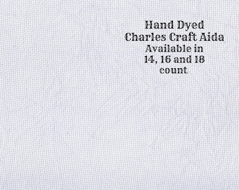 Lavender Frost Aida (CC-DDA-82) ~ Hand Dyed DMC/Charles Craft Cross Stitch Fabric from Vintage NeedleArts