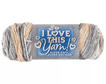 I Love This Yarn Print (Suede Shoes) ~ super soft machine washable 100% acrylic